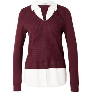COMMA Trui  donkerrood / wit