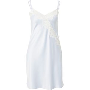 Lauren Ralph Lauren - Negligé - Lichtblauw/Wit - Satijn - Kort/Mini