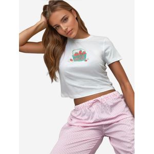 Hiccup Shirt  geel / jade groen / cranberry / wit