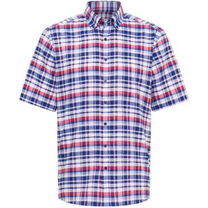 Overhemden - Rood - Katoen - Korte Mouwen - Borstzak - Knoopsluiting