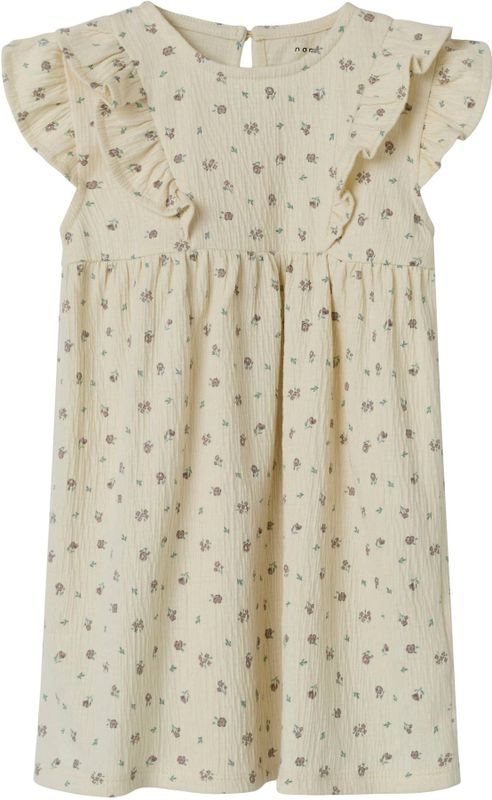 Jerseyjurken - Print Jurk - Korte Mouwen - Ronde Hals - Knoopsluiting