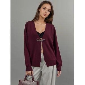 Hiccup Gebreid vest  bourgogne