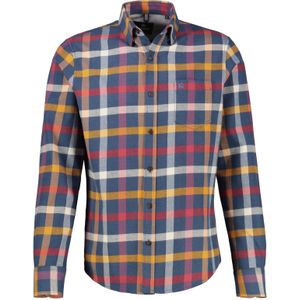 Lerros - Ruit-Flanellen Overhemd - Classic Navy - Lange Mouwen