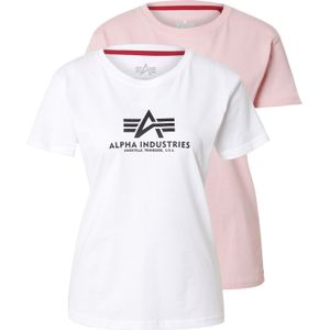 ALPHA INDUSTRIES Shirt 'New'  oudroze / zwart / wit