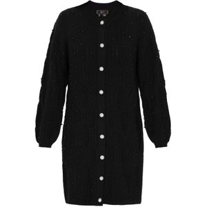 faina Gebreid vest  zwart