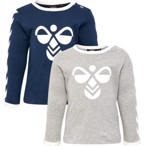 Hummel Shirt  blauw / stone grey / wit