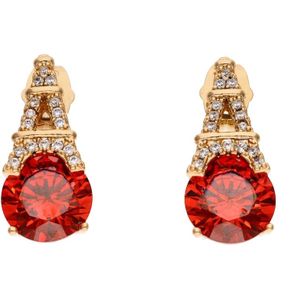 faina Oorbellen  rose-goud / rood