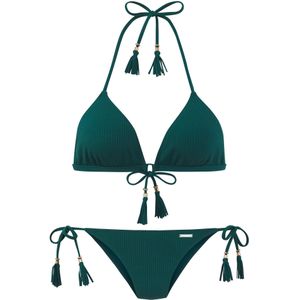 Look - Beugelbikini - Petrol - Gestructureerd - Verwijderbare Softcups