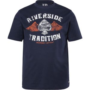 JP1880 Shirt  navy / oranje / wit