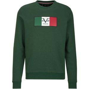 19V69 ITALIA Sweatshirt 'Nico Carrier 5'  groen / rood / wit