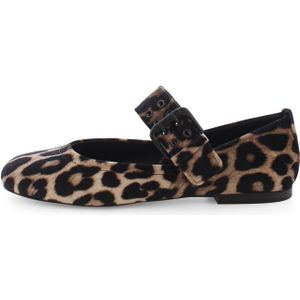 Kennel & Schmenger Ballerina met riempjes 'Lola'  lichtbruin / zwart