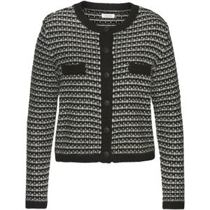 Lascana - Vest - Zwart/Wit geruit - Casual-chic - Markante Knoopsluiting