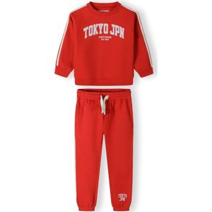 MINOTI Joggingpak  rood / wit