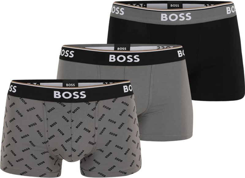 BOSS Boxershorts 'Power'  grijs / zwart / wit