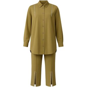 MODAMIHRAM Broekpak  olijfgroen / zilver