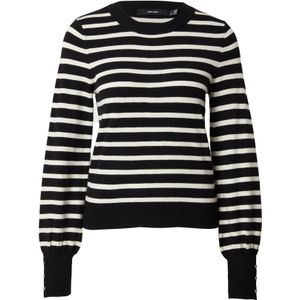 VERO MODA Trui 'VMHAPPY'  zwart / wit