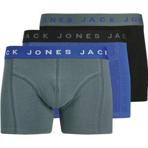 JACK & JONES Boxershorts 'JACBENNETT'  blauw / grijs / zwart