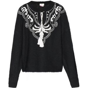 IZIA Trui  zwart / wit