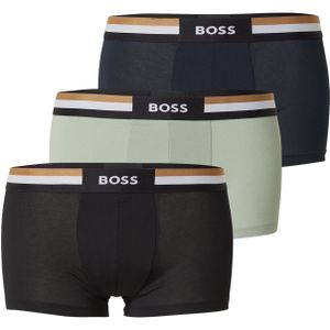 BOSS Boxershorts 'Motion'  donkerbeige / donkerblauw / pastelgroen / zwart