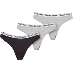 Juicy Couture String 'Dana'  grijs gemêleerd / zwart / wit