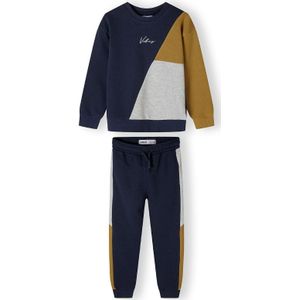 MINOTI Joggingpak  donkerblauw / lichtgrijs / groen