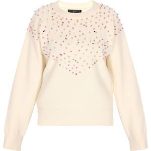 faina Trui  crème / oranje / rosa / parelwit