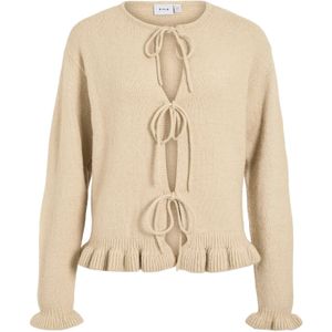 VILA Gebreid vest 'VICAMMA'  taupe