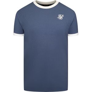 SikSilk Shirt  blauw / wit