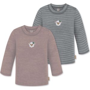 normani Shirt 'Taupo'  grijs / grijs gemêleerd / rosa / wit