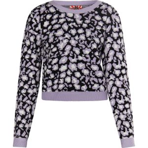myMo ROCKS Trui 'Ucy'  lichtlila / zwart / wit