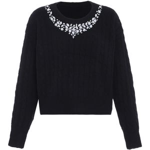 faina Trui  zwart / transparant