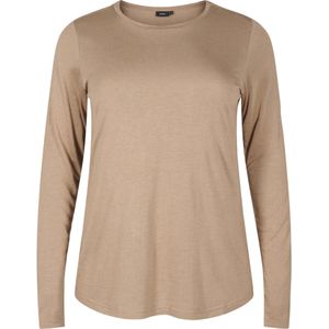 Zizzi Shirt 'Vwolia'  lichtbruin