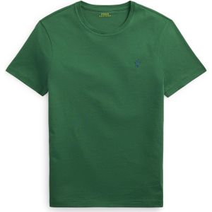 POLO RALPH LAUREN - Effen T-shirt - Groen - Katoen - Geborduurd Logo