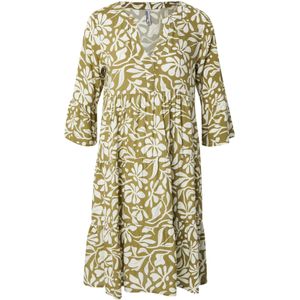 Sublevel Jurk  olijfgroen / wit