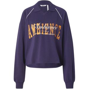 Monki Sweatshirt  nachtblauw / abrikoos / wit