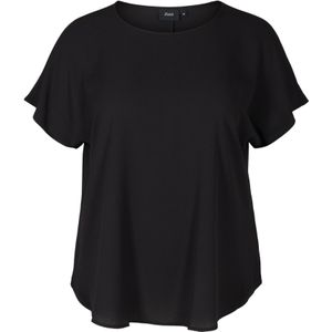 Zizzi T-shirt van Gerecycled Polyester Zwart