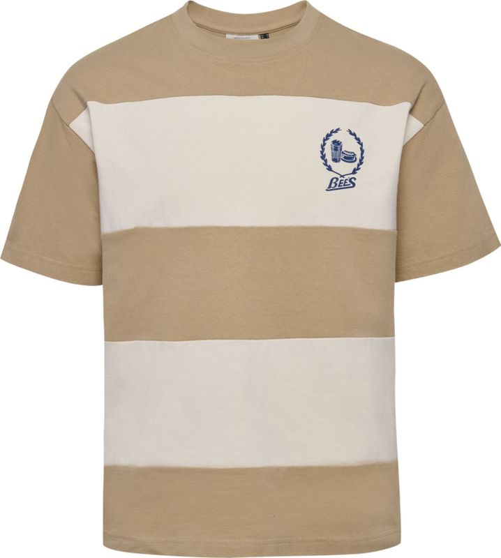 Hummel - hmlLOOSE T-shirt - Zacht Gebreid Jersey - Ruime Pasvorm - Brede Horizontale Strepen