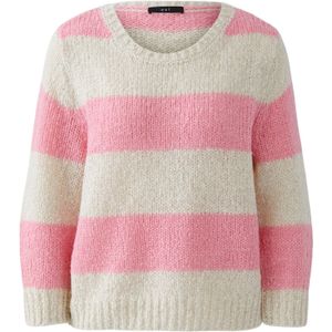 OUI Trui 'Esmy'  taupe / rosa