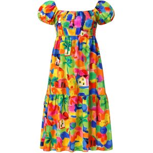 WOMAN VISION Jurk  blauw / geel / groen / rood