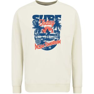Oldskull Sweatshirt 'Wrldvibe Surf Dreams'  navy / oranje / offwhite