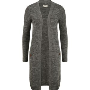 Oxmo Gebreid vest 'Philetta'  bruin / grijs / grijs gemêleerd