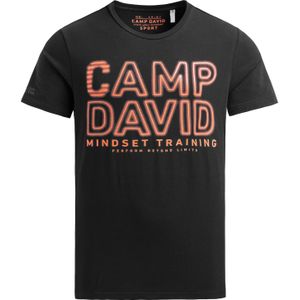CAMP DAVID Shirt  rood / zwart