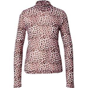 Lollys Laundry Shirt 'Orie'  donkerbruin / rosa / wit