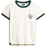 Superdry - Athletic Ringer Fitted - T-shirt - Tidal Blue Slub - Korte Mouwen