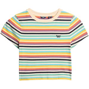 Superdry Shirt  beige / lichtblauw / oranje / zwart