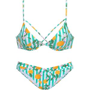 BUFFALO Bikini  mintgroen / jade groen / mandarijn / offwhite