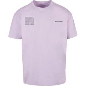 Merchcode Shirt 'Birds Of Peace 2'  grijs / lavendel / zwart / offwhite