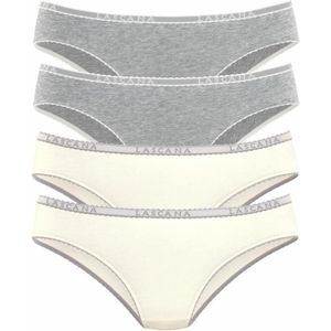 Grijs Mêlee/Crème - Slips - Katoen - Nauwsluitend