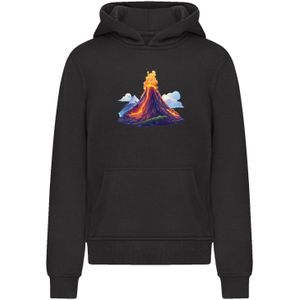 F4NT4STIC Sweatshirt 'Vulkanausbruch'  blauw / donkerlila / oranje / zwart