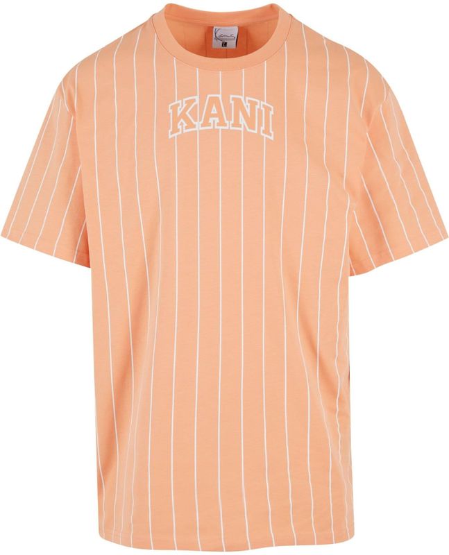 Karl Kani Shirt  abrikoos / wit